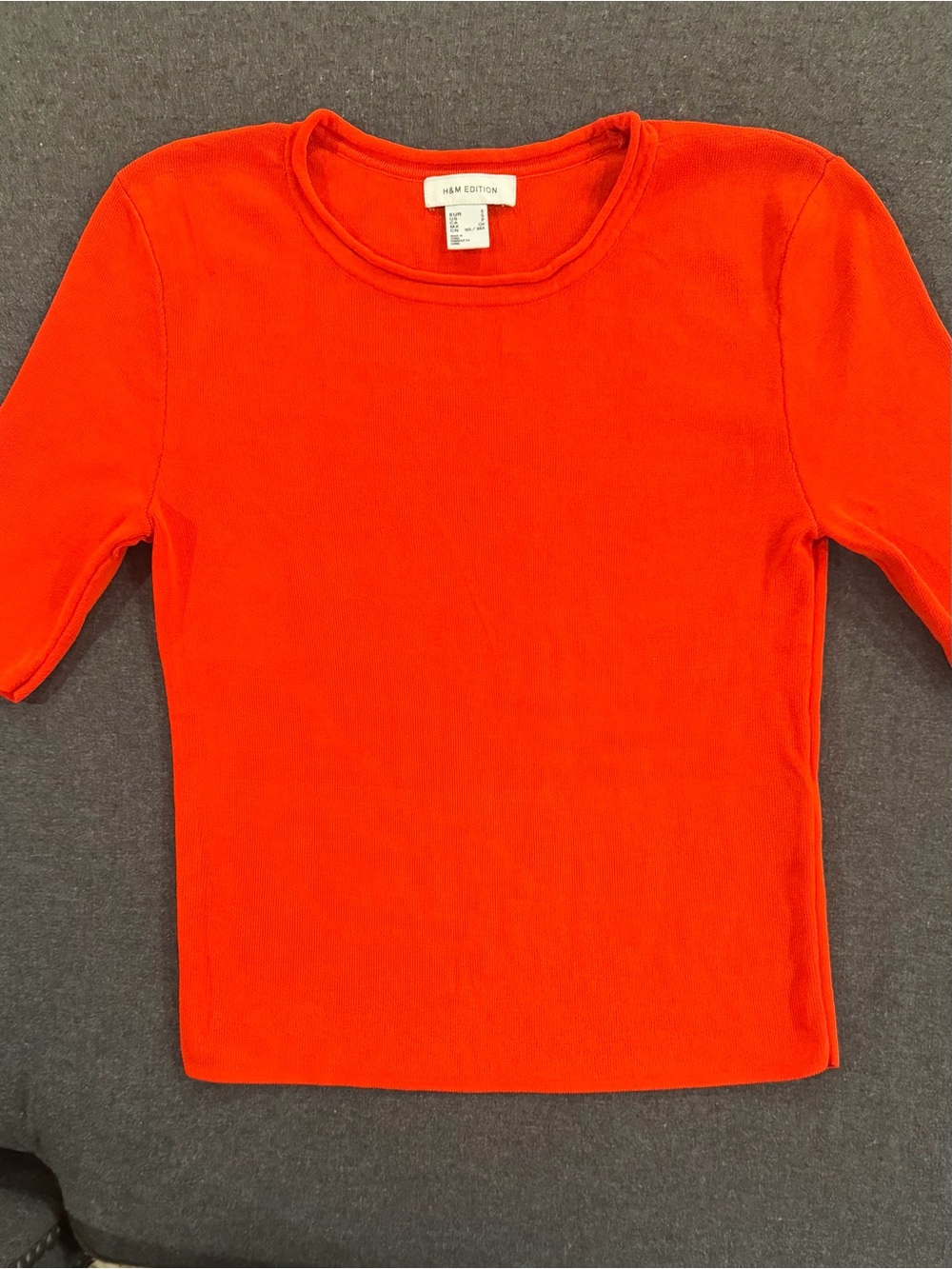 H&M Bright Orange Crewneck Top